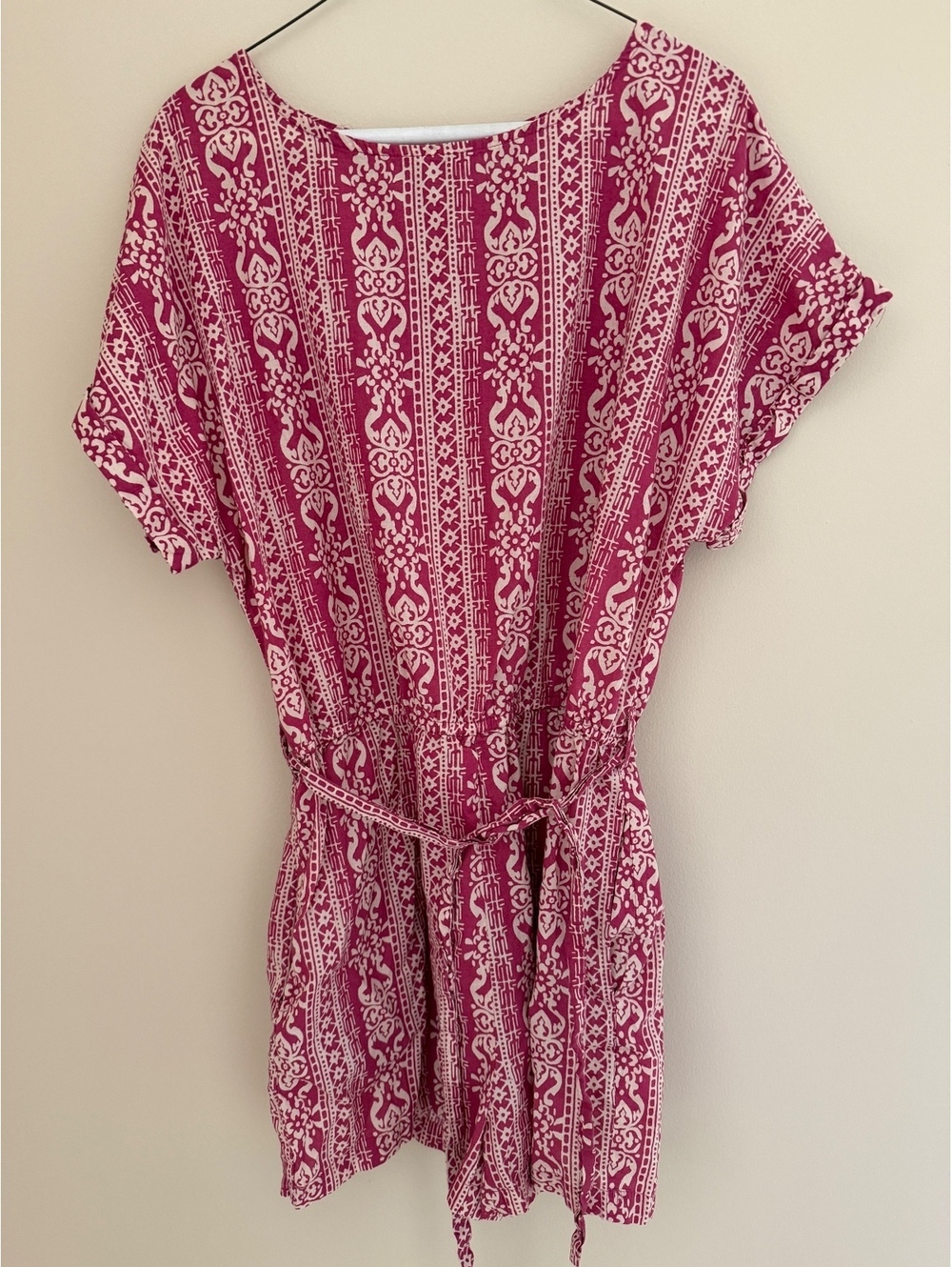 Molly Bracken medium romper w/ waist tie